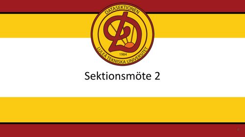 Sektionsmöte 2