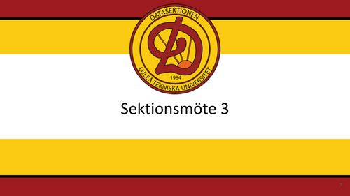 Sektionsmöte 3