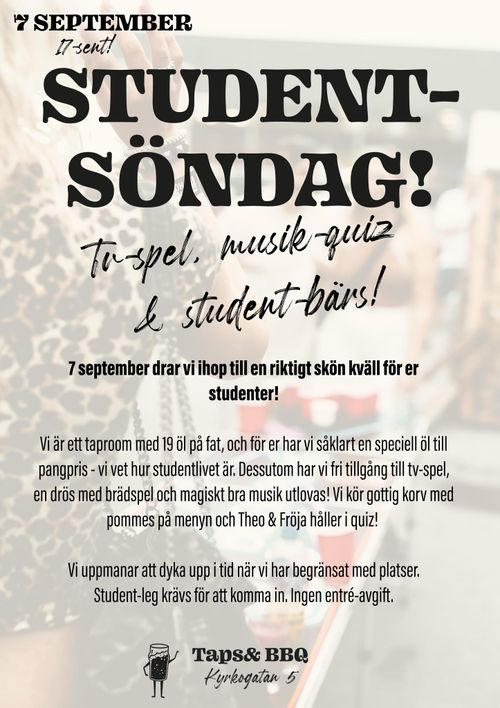Student Söndag på Taps