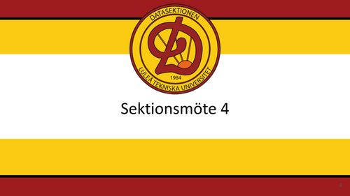 Sektionsmöte 4